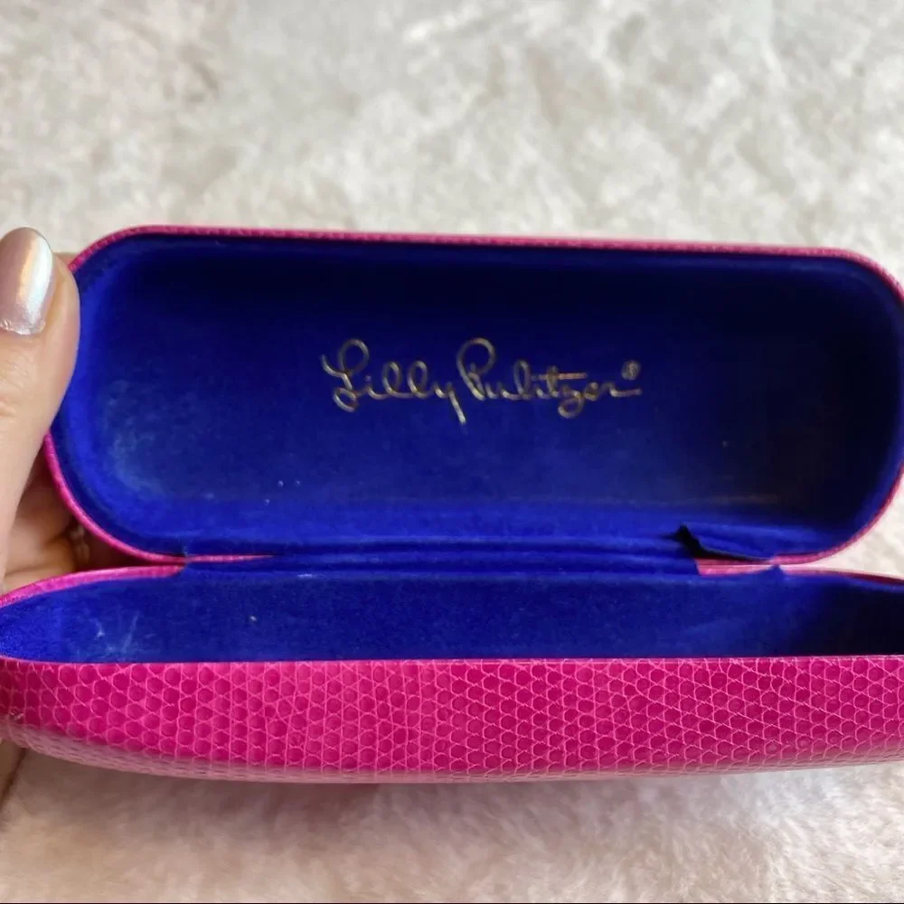 Lilly Pulitzer Pink Hard Case Eyeglasses Case
